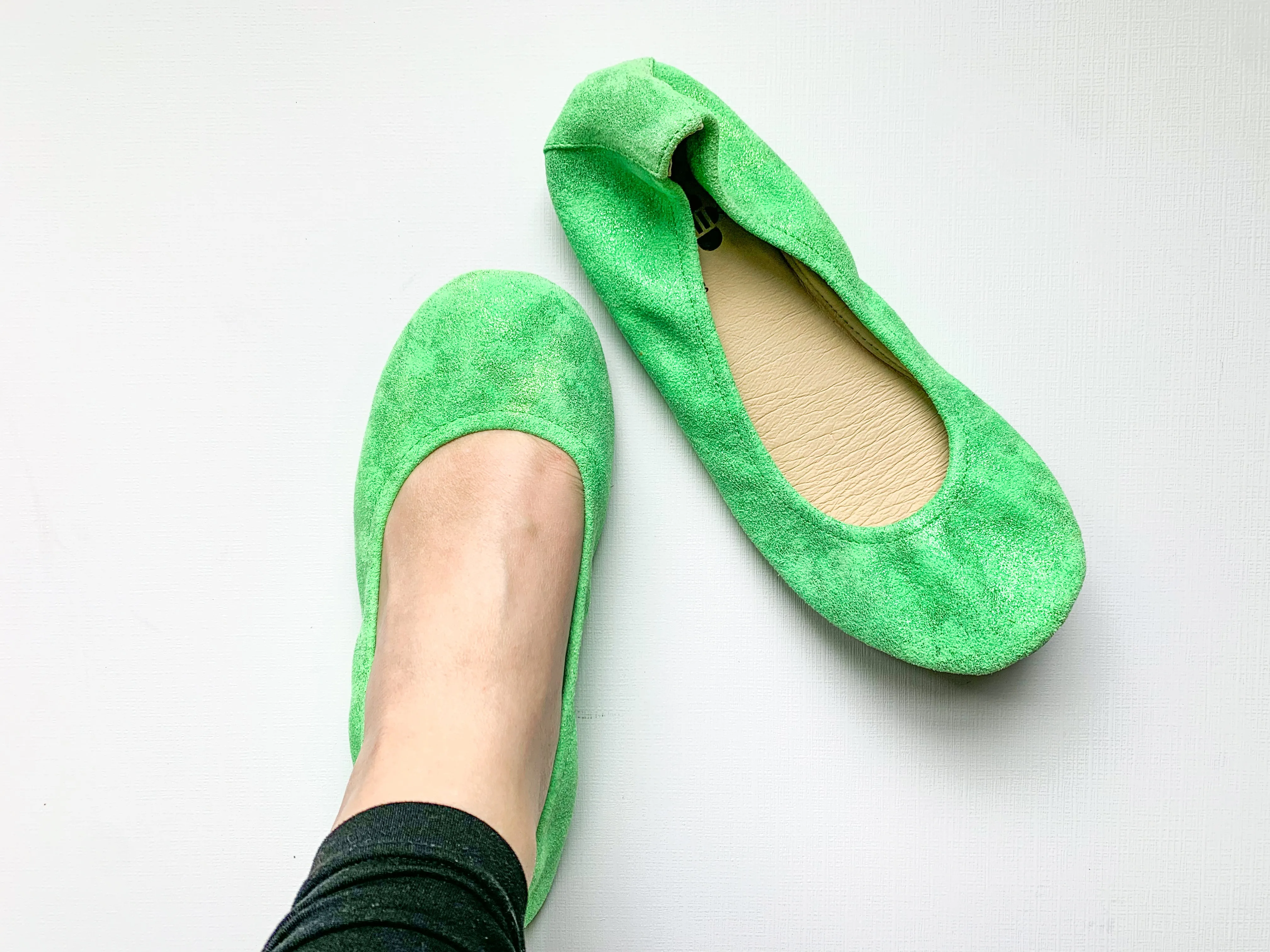 Green Neon Suede Glam