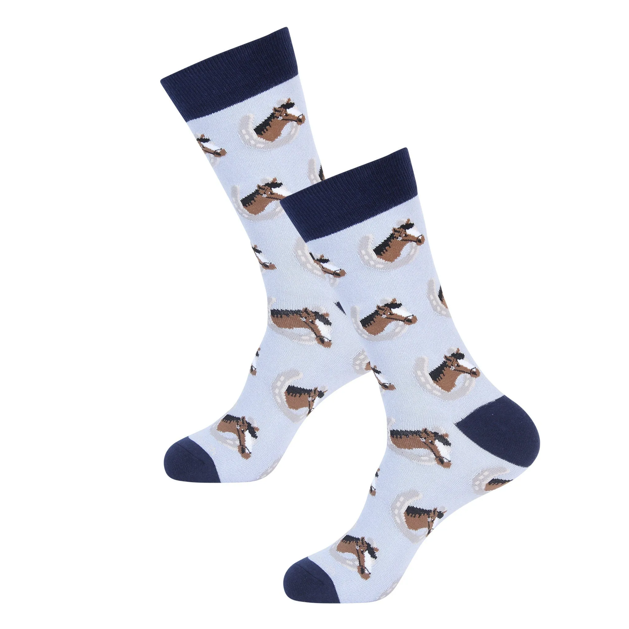 Grey Horseshoe Stable Sock