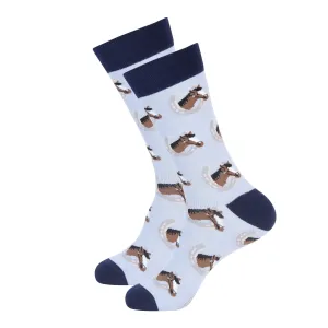 Grey Horseshoe Stable Sock