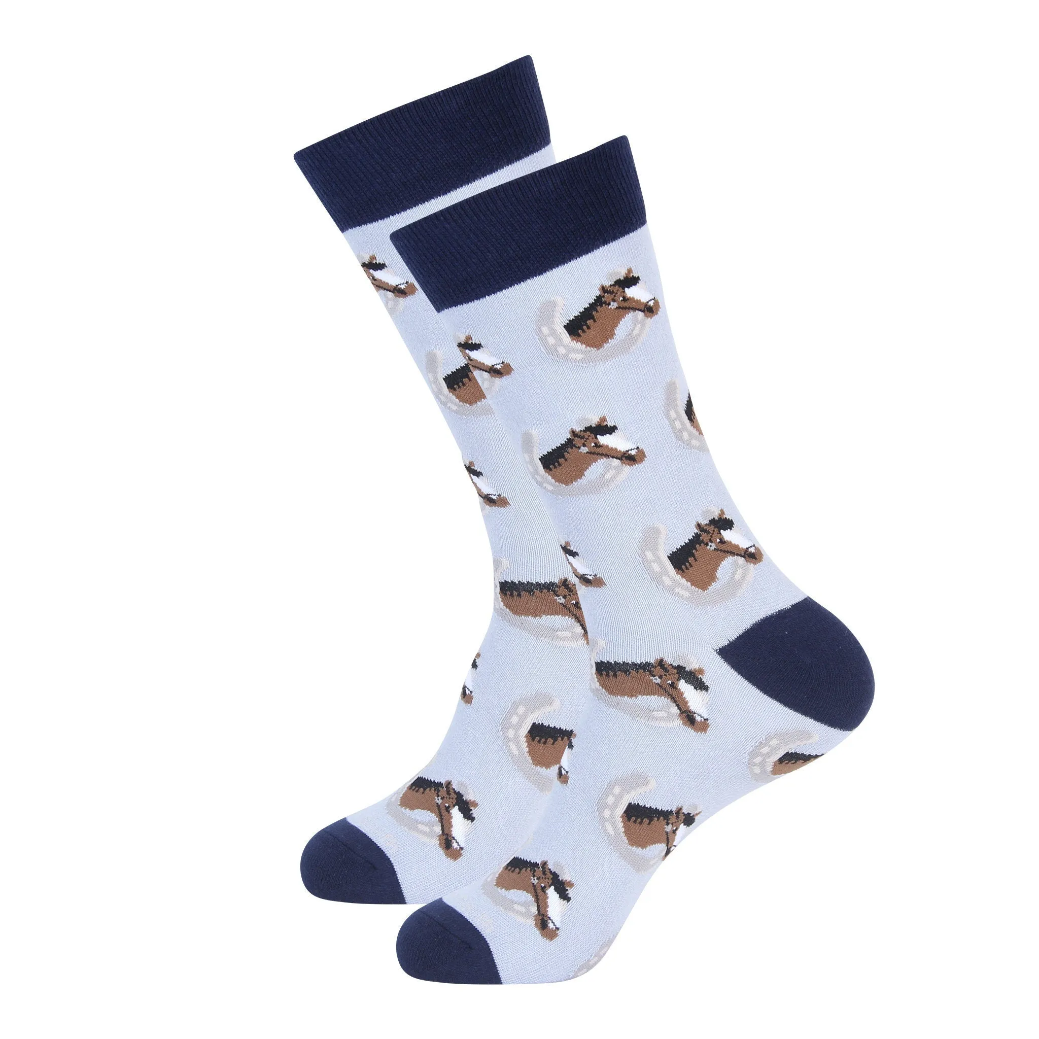 Grey Horseshoe Stable Sock