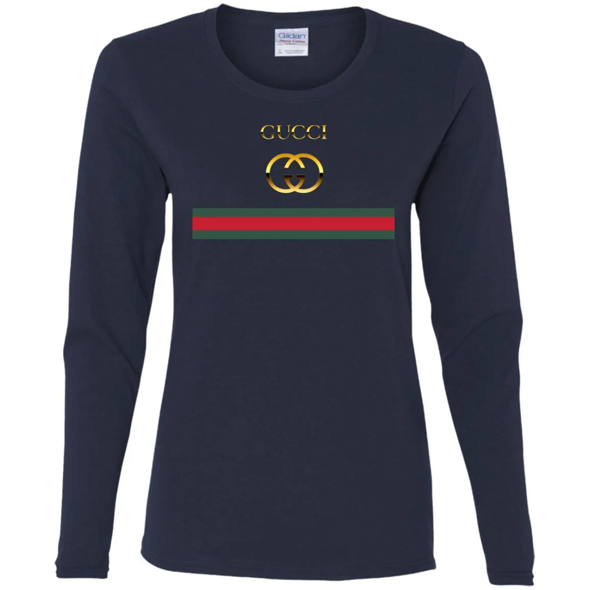 Gucci Logo Vintage Women Long Sleeve Shirt