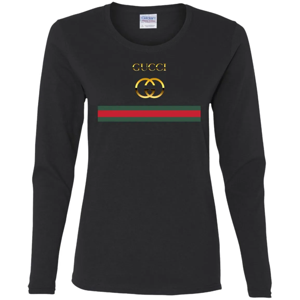 Gucci Logo Vintage Women Long Sleeve Shirt