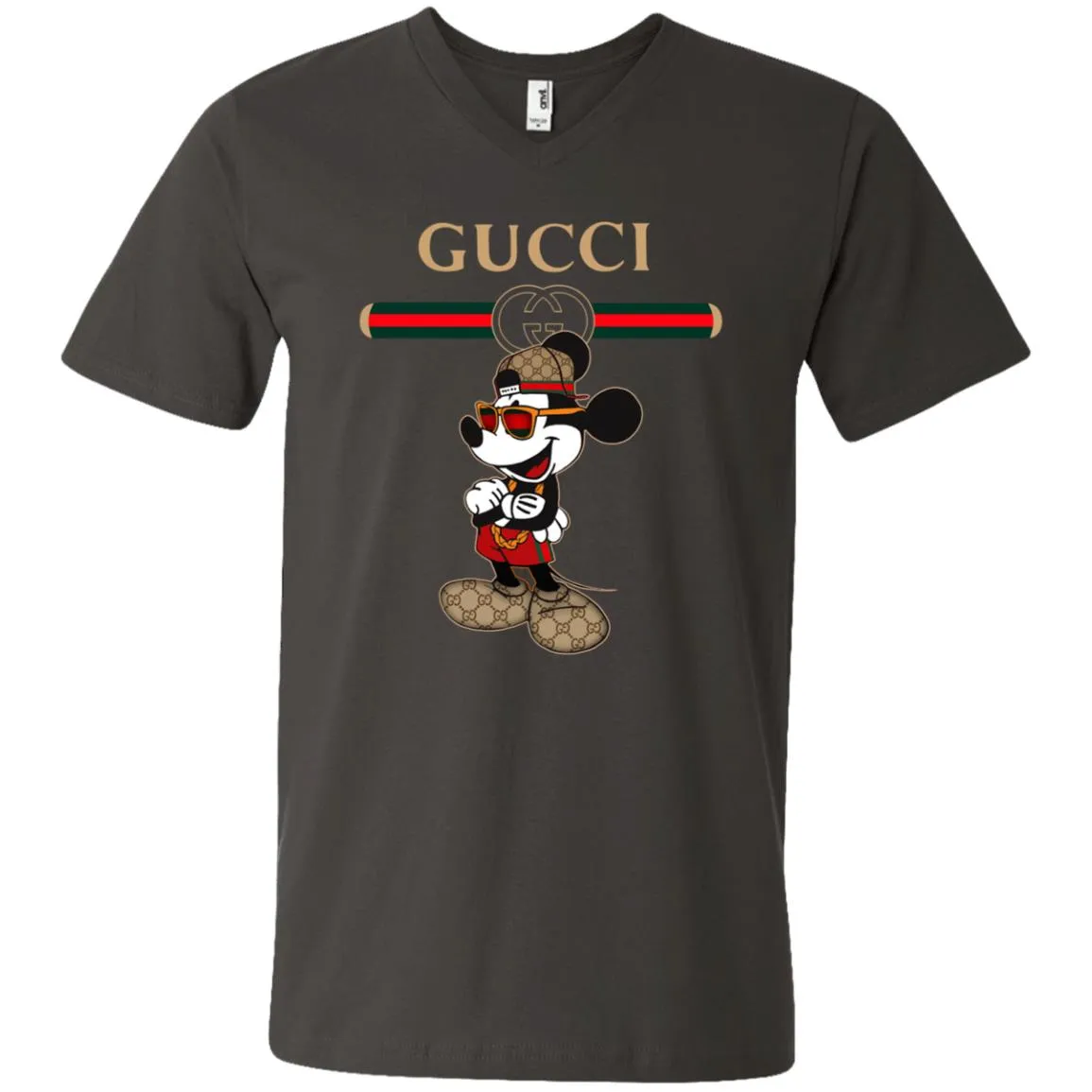 Gucci Mickey New Style T-shirt Men V-Neck T-Shirt