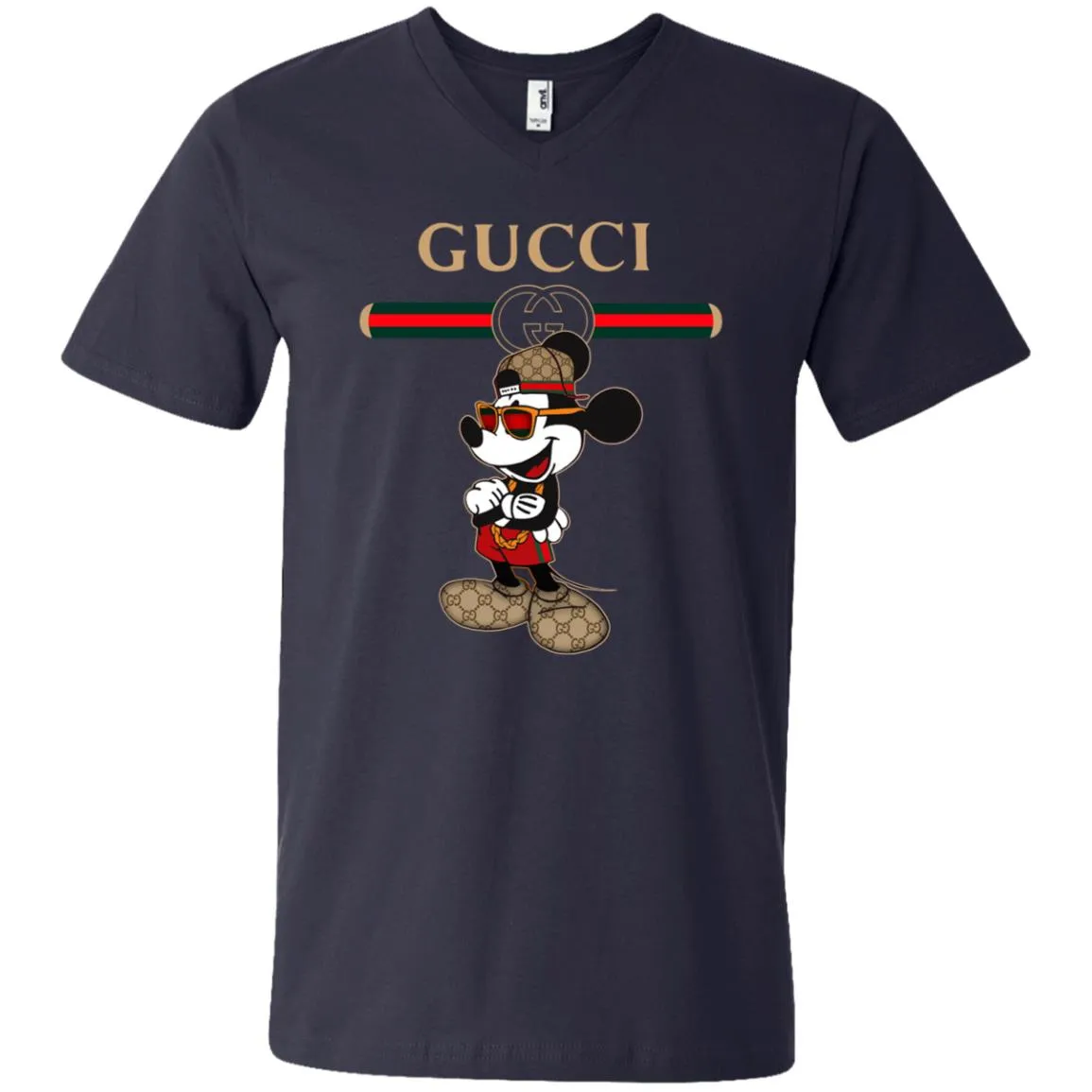 Gucci Mickey New Trending T-shirt Men V-Neck T-Shirt