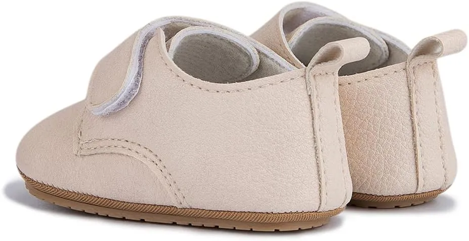HsdsBebe Baby Boys Girls Oxford Shoes PU Leather Soft Rubber Sole Sneakers Anti-Slip Toddler Ankle Boots Infant Walking Shoes Moccasins