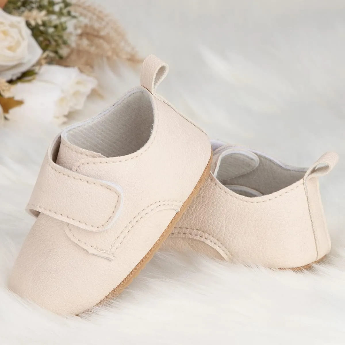 HsdsBebe Baby Boys Girls Oxford Shoes PU Leather Soft Rubber Sole Sneakers Anti-Slip Toddler Ankle Boots Infant Walking Shoes Moccasins