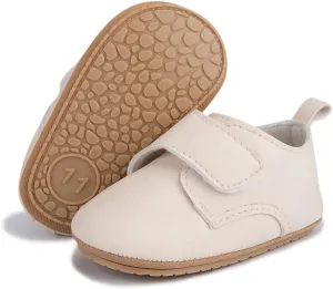 HsdsBebe Baby Boys Girls Oxford Shoes PU Leather Soft Rubber Sole Sneakers Anti-Slip Toddler Ankle Boots Infant Walking Shoes Moccasins