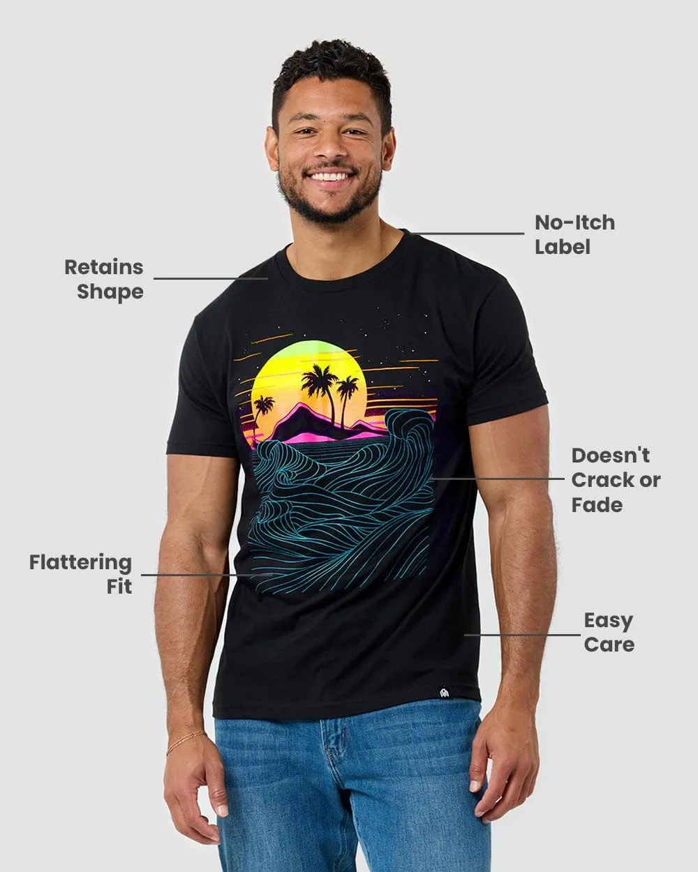 INTO THE AM Graphic Tees for Men S - 4XL Premium Short Sleeve Colorful T-Shirts Trippy Space Designs