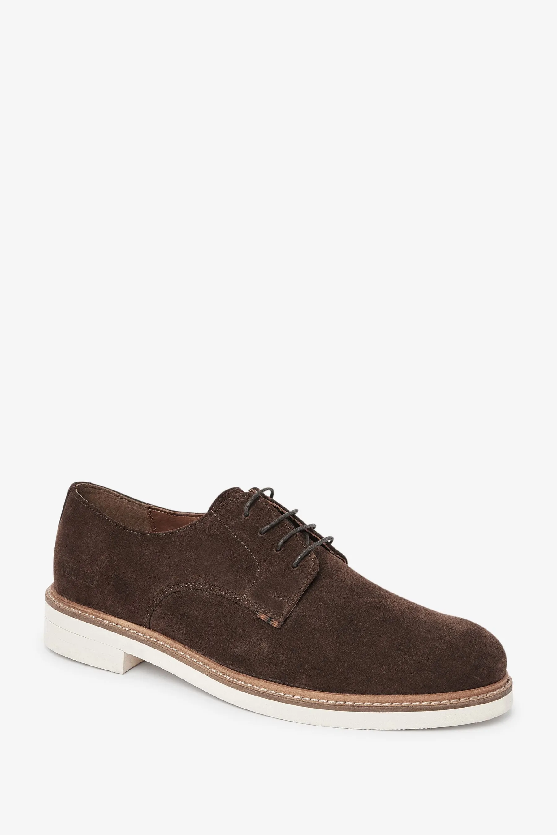 Joules Brown Suede Derby Mens Shoes