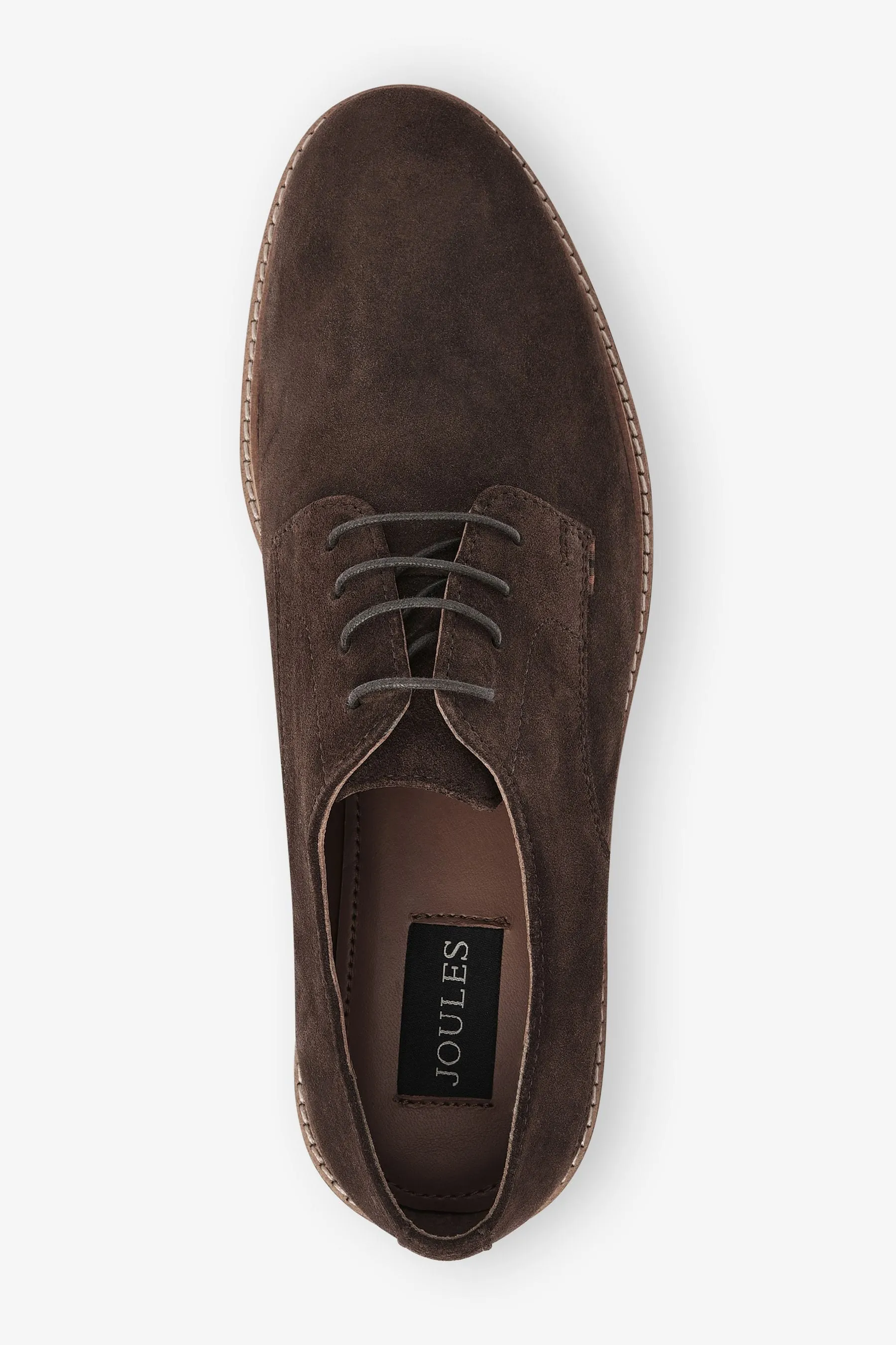 Joules Brown Suede Derby Mens Shoes