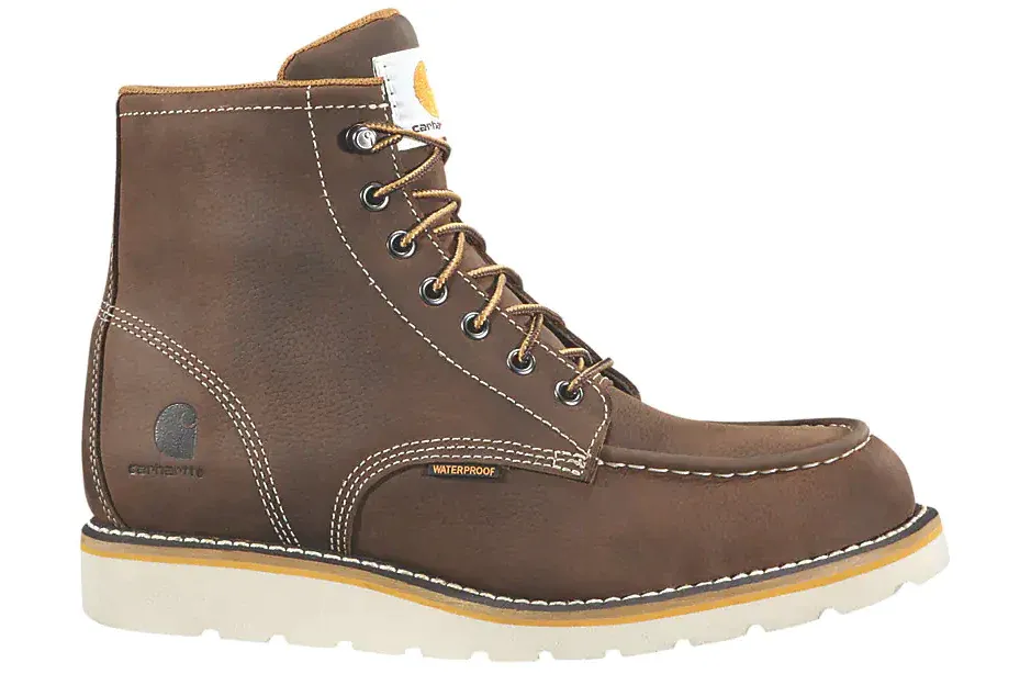 K-Carhartt Boots, 6-Inch Steel Toe Wedge Boot, CMW6295, Dk Brown Oil Tanned