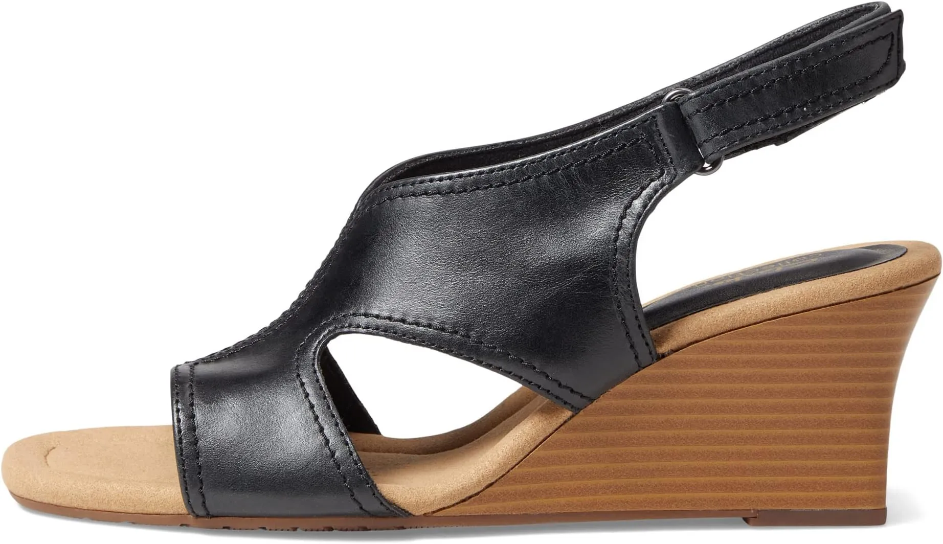 Kyarra Aster Clarks sandals, black leather