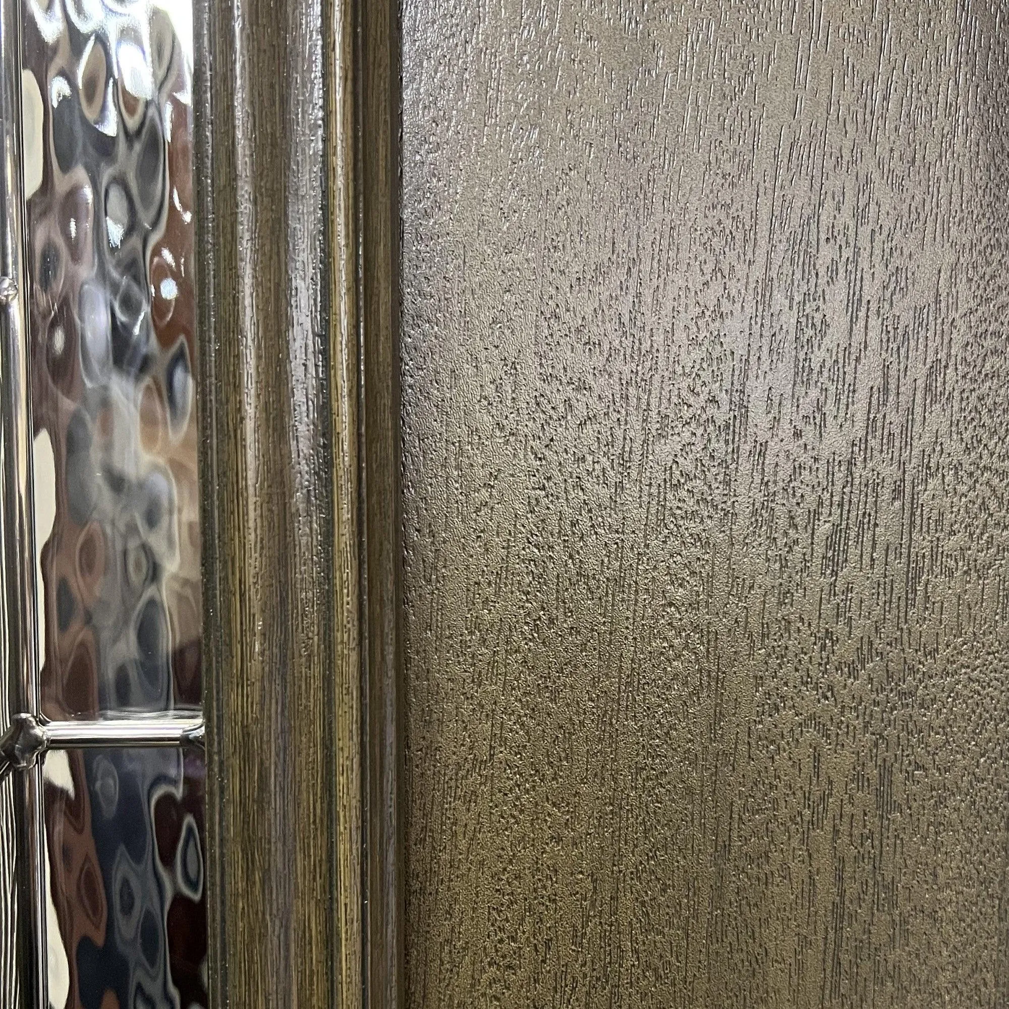 Mahogany Grain Fiberglass Entry Door Slab (Full Lite)