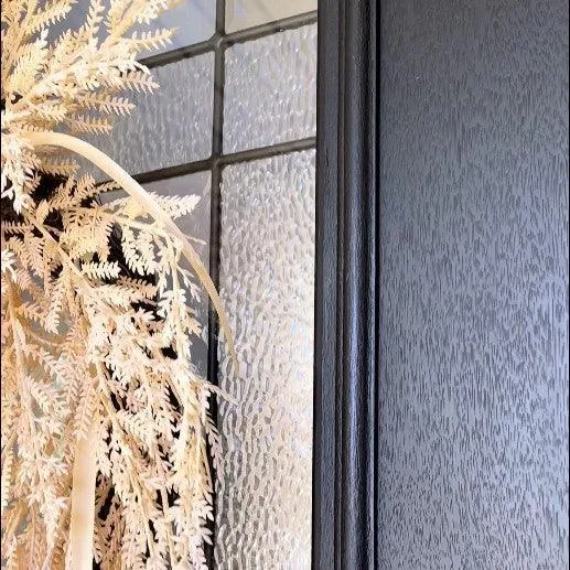 Mahogany Grain Fiberglass Entry Door Slab (Full Lite)