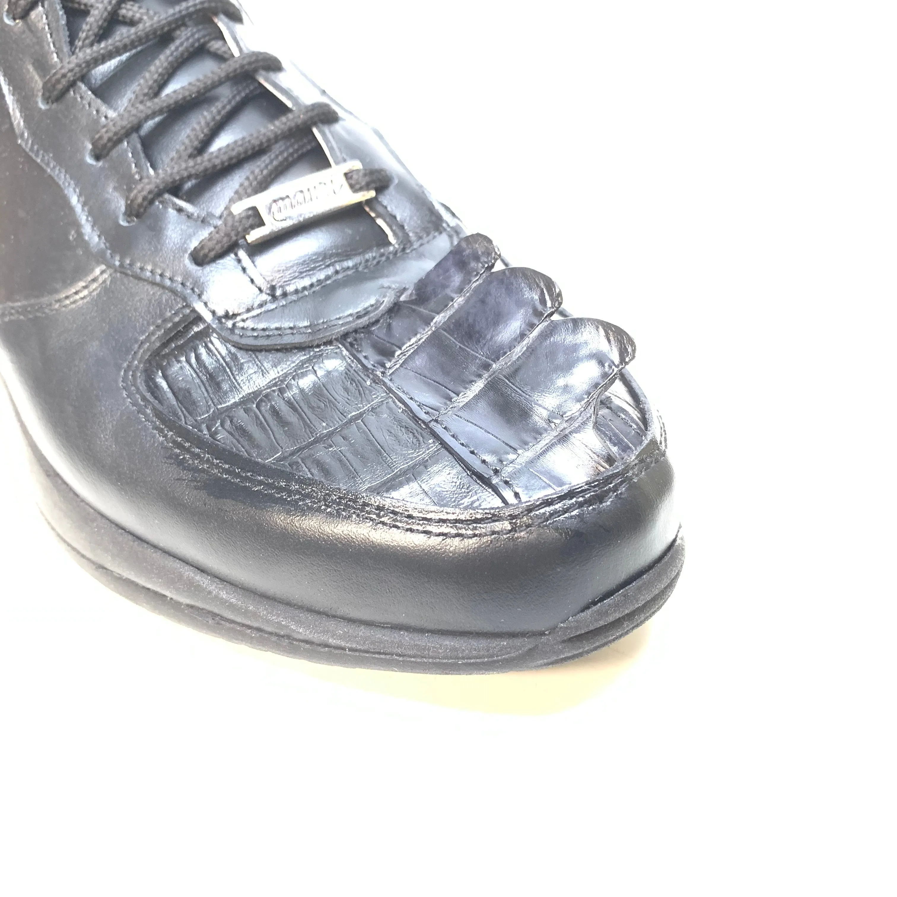 Mauri - M764 Black Crocodile Tail Sneakers