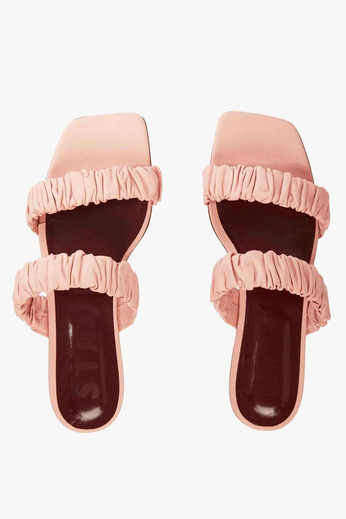 MAYA RUCHED SANDAL | DARK BLUSH