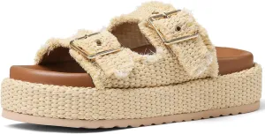 mikarka Raffia Platform Sandals for Women 2025: Resort Womens Sandals Comfortable - Summer Beach Sandals Buckle Straps Espadrilles Flatform Slides Mules