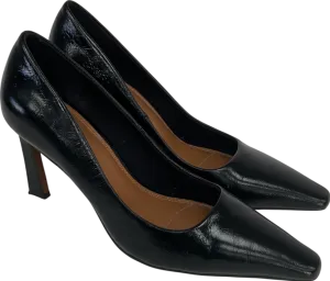 NA-KD Black Leather Heeled Pumps UK 6 EU 39 👠