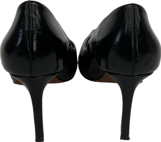 NA-KD Black Leather Heeled Pumps UK 6 EU 39 👠