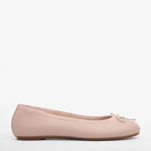 Natalie Blush Leather Ballet Flat