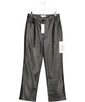 Never Fully Dressed Black Vegan Leather Trousers UK 10