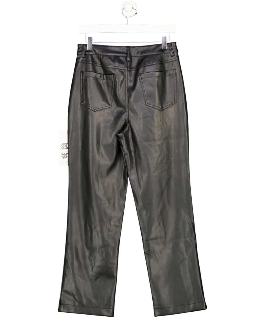 Never Fully Dressed Black Vegan Leather Trousers UK 10