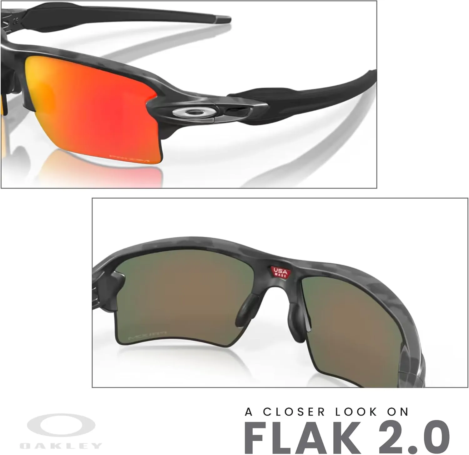 Oakley Flak 2.0 XL OO9188 Rectangle Sunglasses For Men   BUNDLE Leash   Designer iWear Care Kit