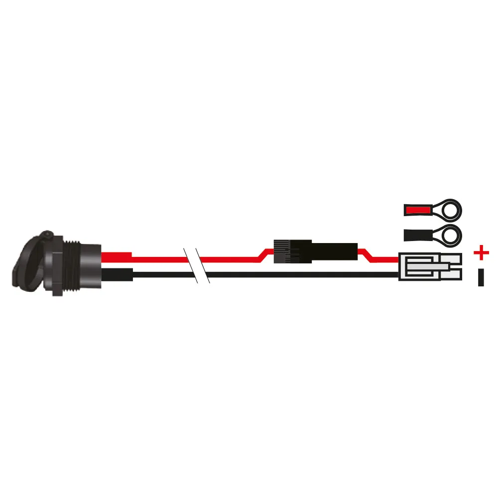 Oxford 12V SAE Din Socket 10A Motorcycle Fused Loom