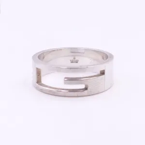 Pre-Owned Gucci G Ring 925 Sterling Silver Size 12 US