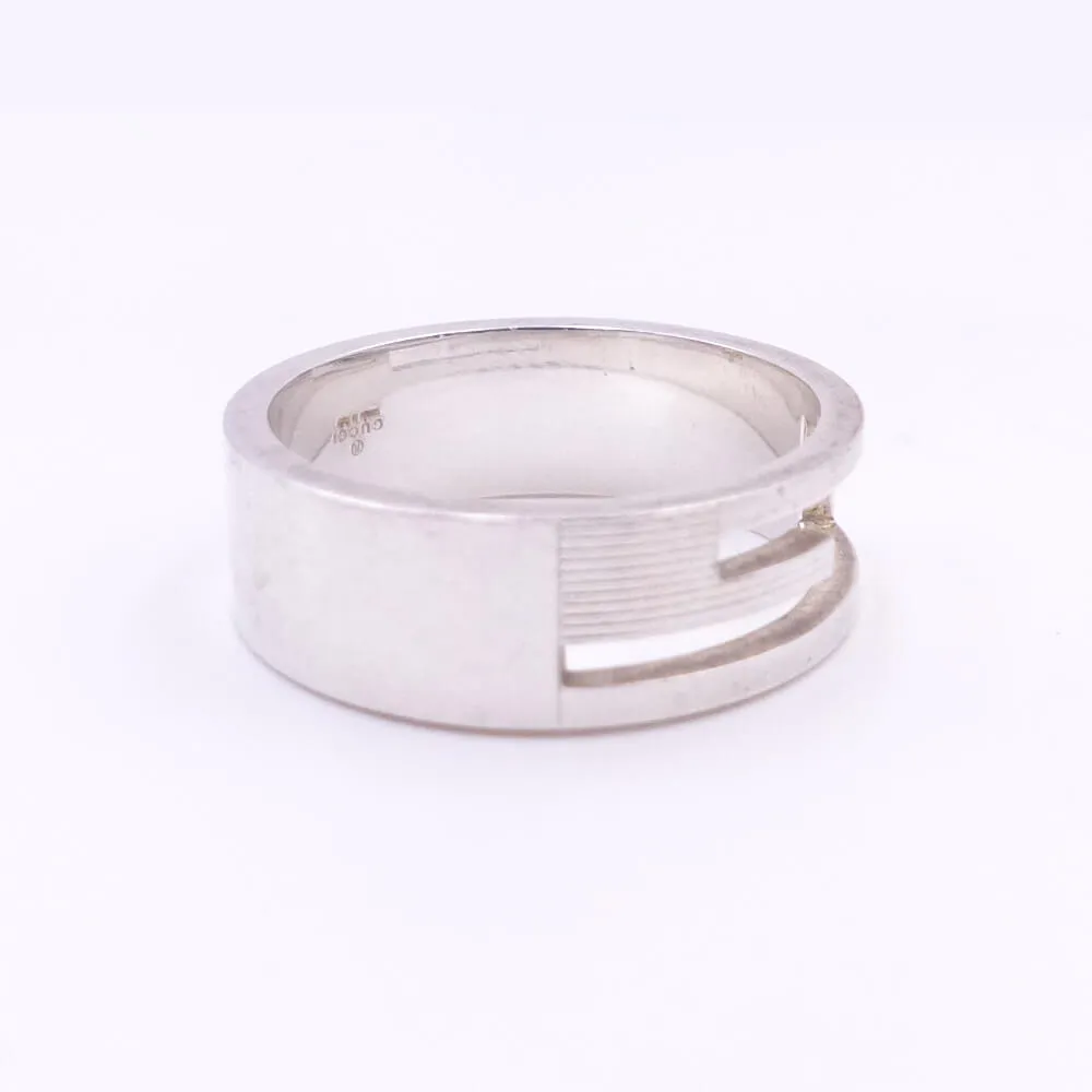 Pre-Owned Gucci G Ring 925 Sterling Silver Size 12 US