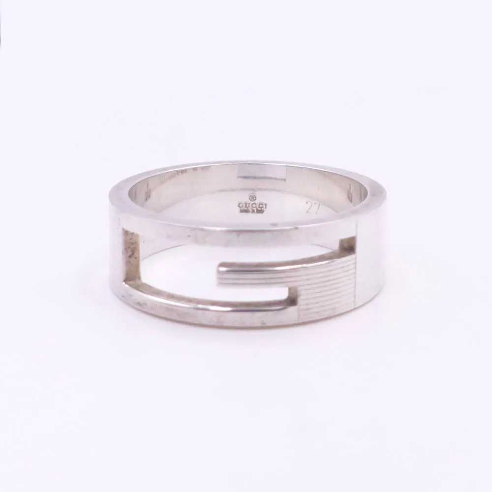 Pre-Owned Gucci G Ring 925 Sterling Silver Size 12 US