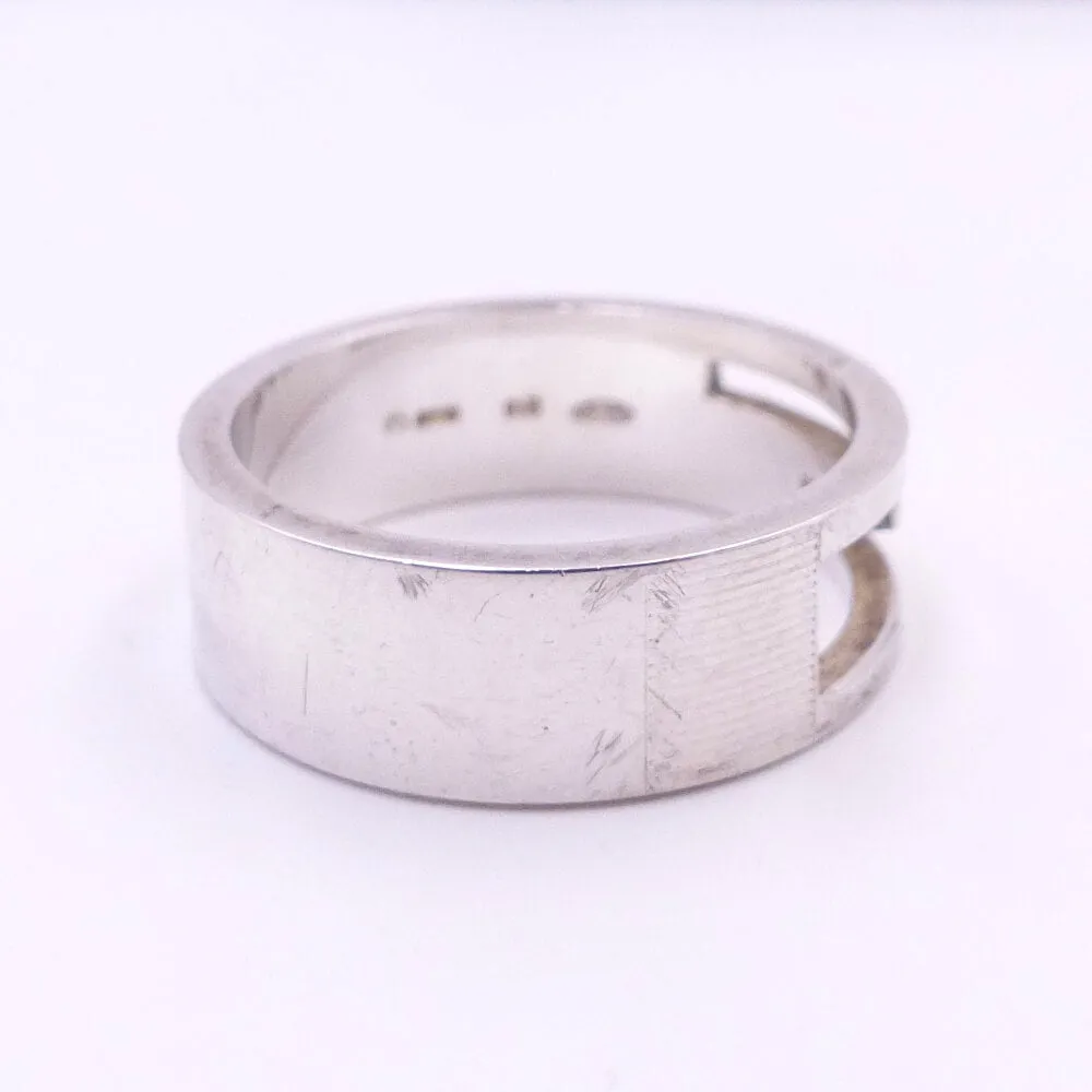 Pre-Owned Gucci G Ring 925 Sterling Silver Size 12 US