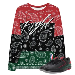 Retro 2 Low Gucci Fight Paisley Sweatshirt