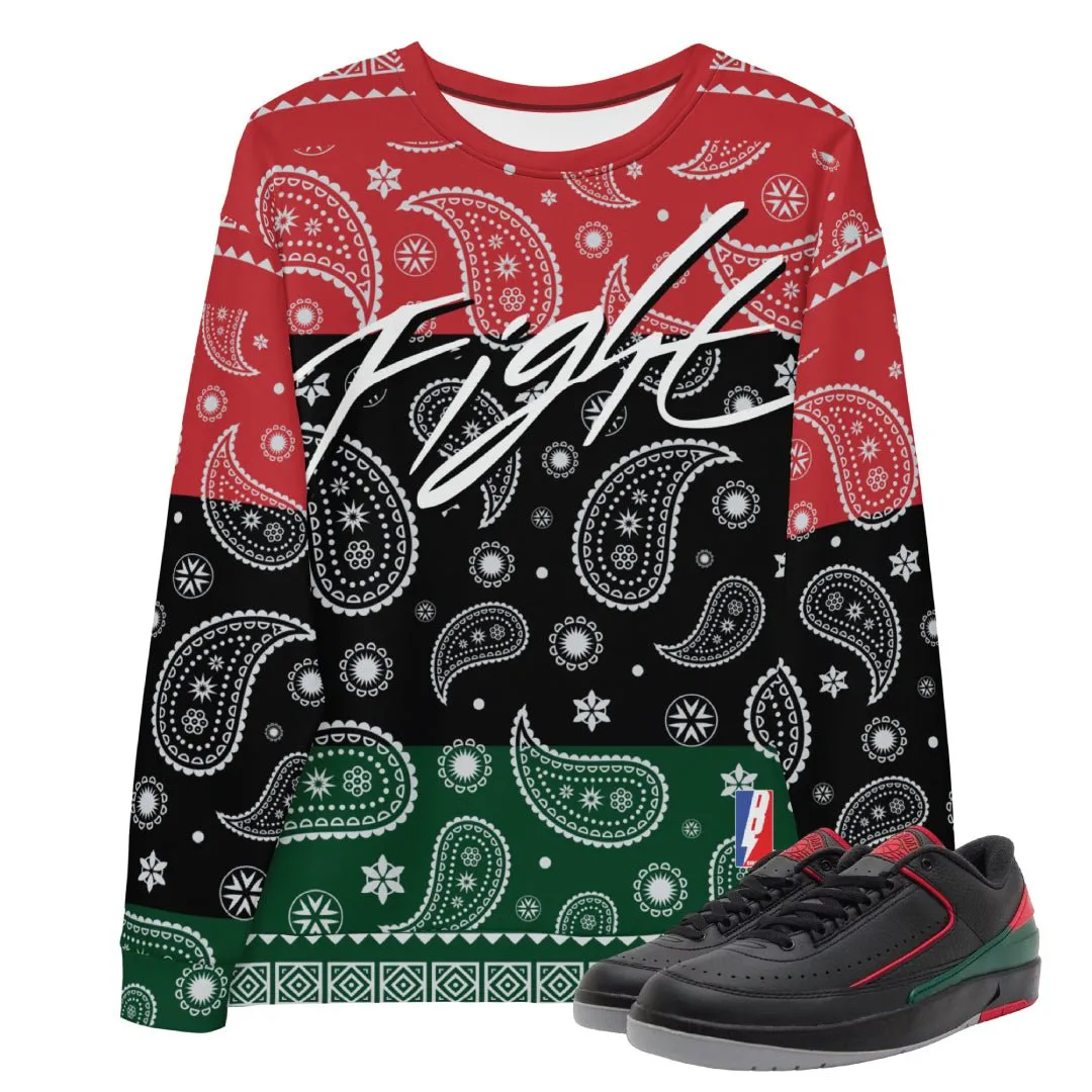 Retro 2 Low Gucci Fight Paisley Sweatshirt