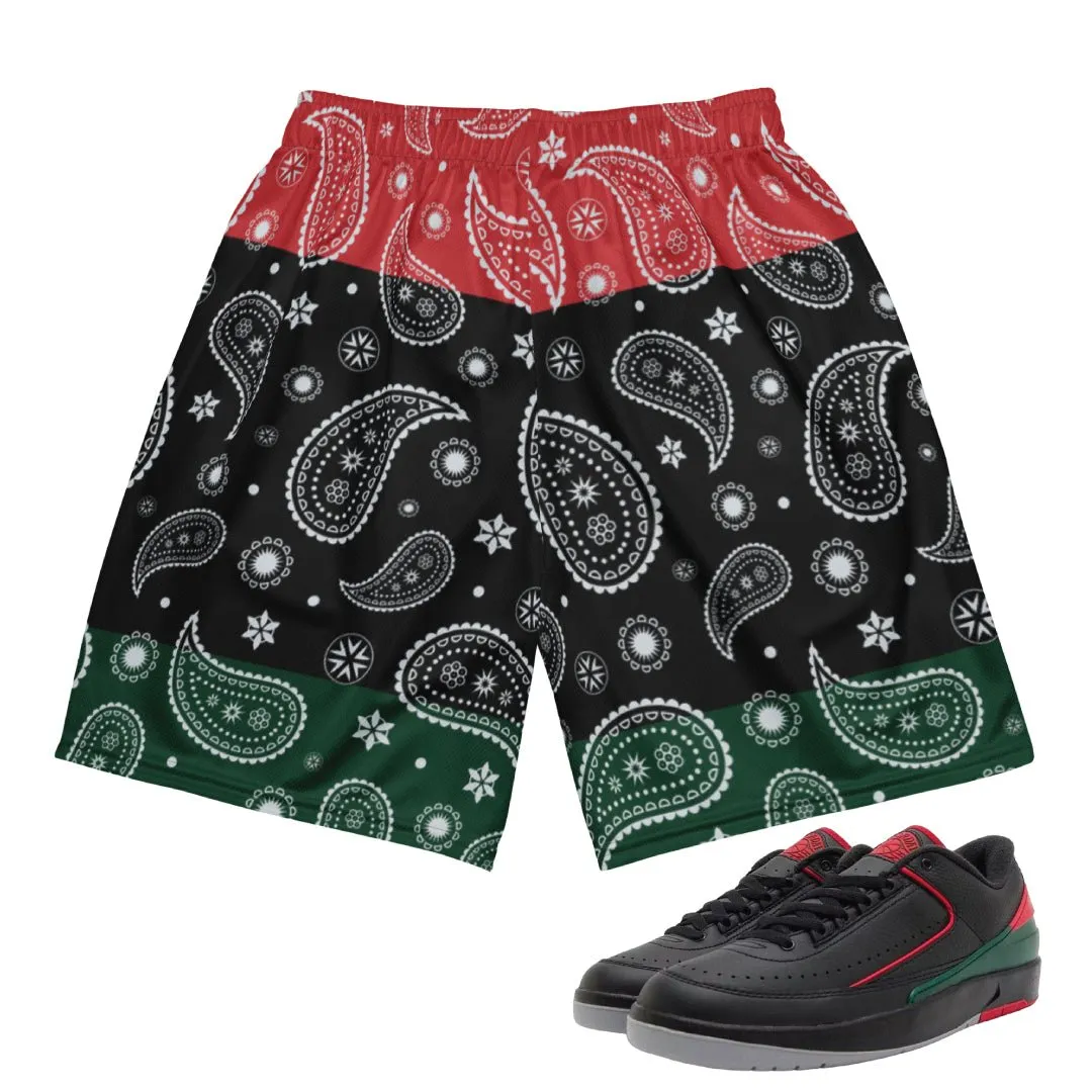 Retro 2 Low Gucci Paisley Mesh Shorts