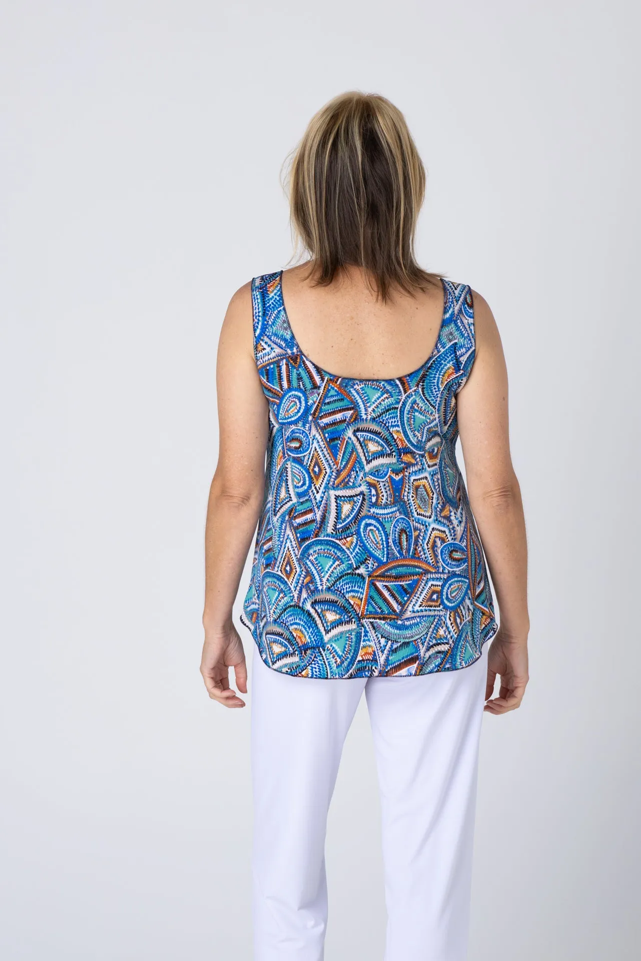 Shells Print Jersey Singlet Top
