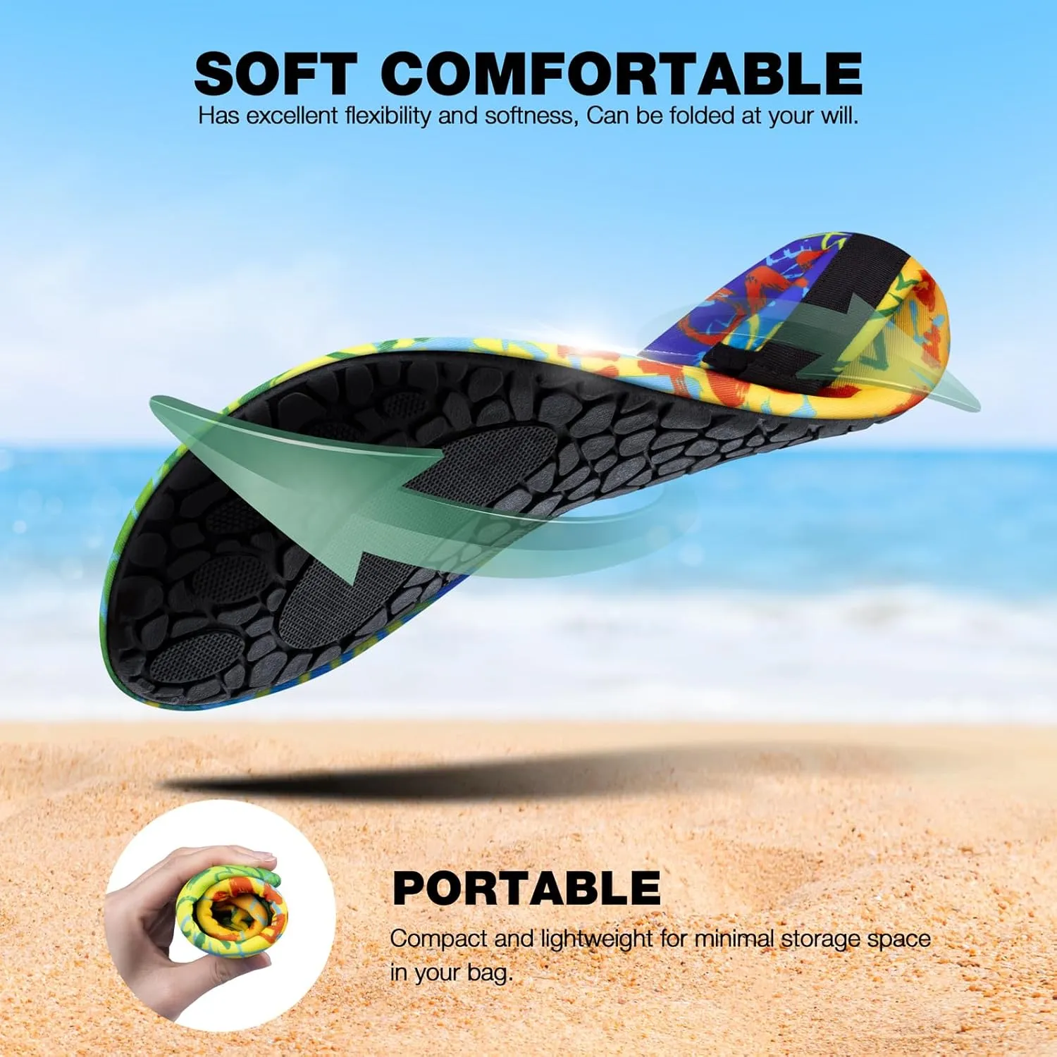 SIMARI Water Shoes Women Men Aqua Socks Beach Barefoot Quick Drying Aqua Aerobics Swim Pool Non Slip Outdoor Travel Essentials Surf River Lake Snorkeling Kayak Yoga Adult Youth