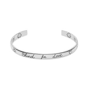 Sterling Silver Blind for Love 6mm Cuff Bracelet
