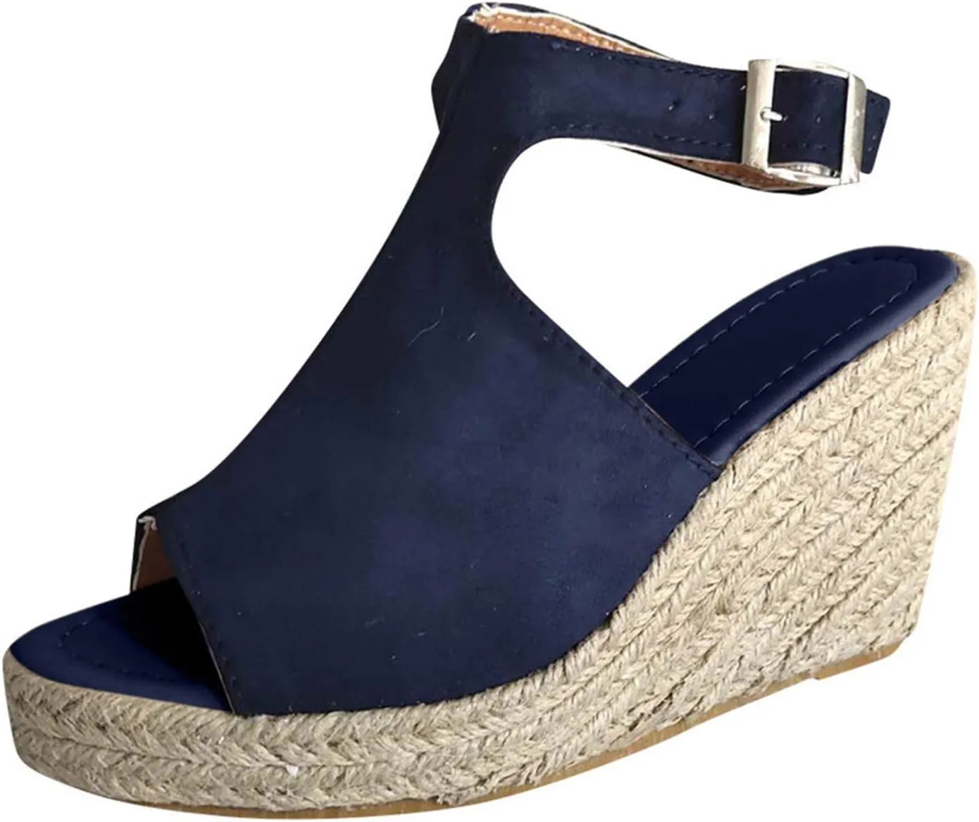 Summer Sandals for Women 2025 Wedge Platform Ankle Strap Open Toe Espadrilles Sandal Dressy Casual Boho Beach Sandals Ladies Wedges Heel shoes for Vacation Party