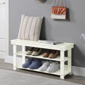 timeless Oxford Utility Mudroom Bench, Black