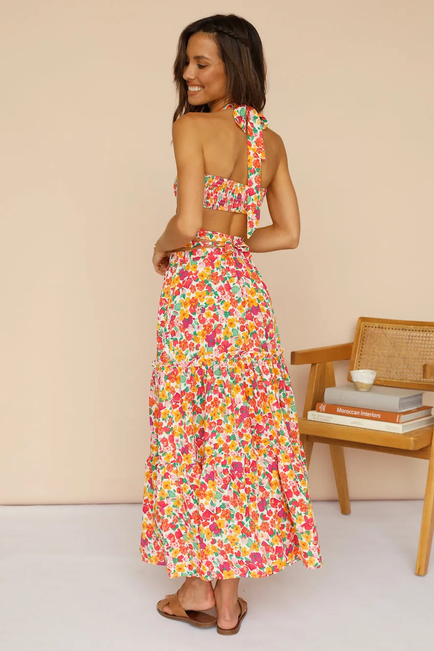 Wattlebush Maxi Skirt Red
