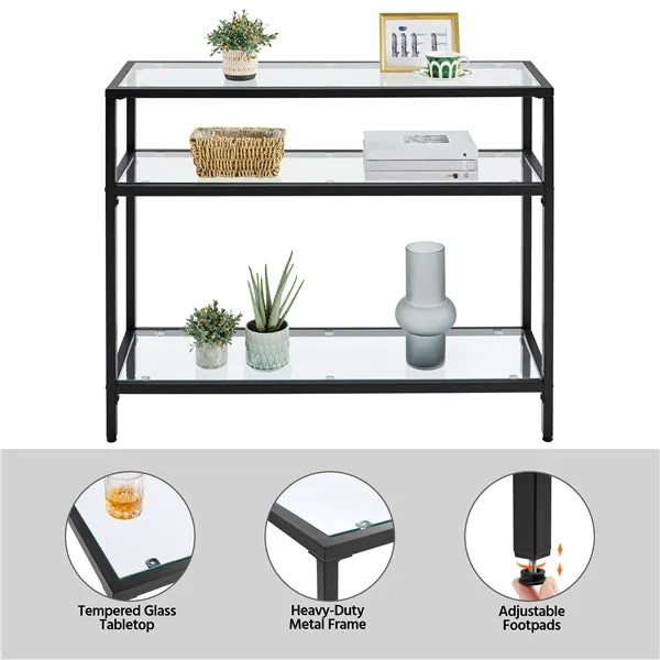 Yaheetech Tempered Glass Console Table