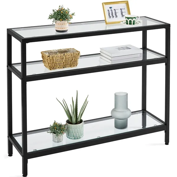 Yaheetech Tempered Glass Console Table